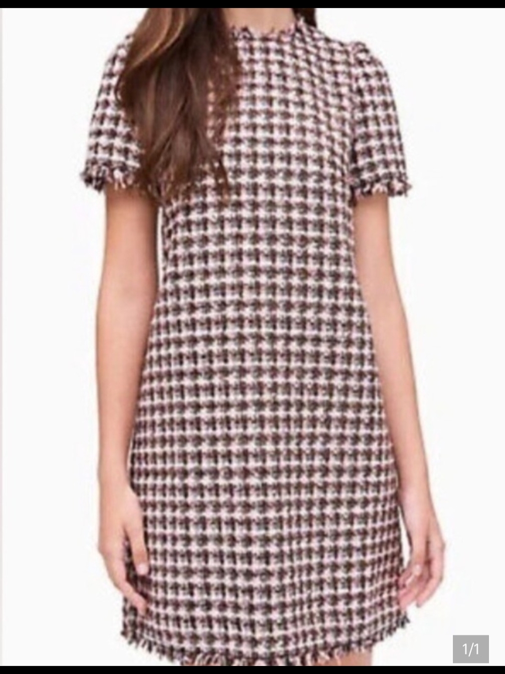 kate spade Black Dress with Pink Label Accent